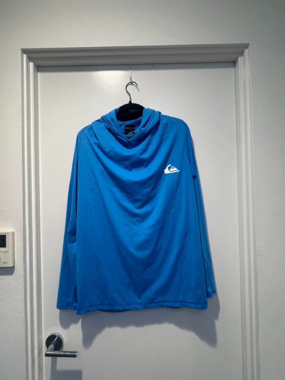 Men's Dredge Hooded Rash Guard Blue Size Large